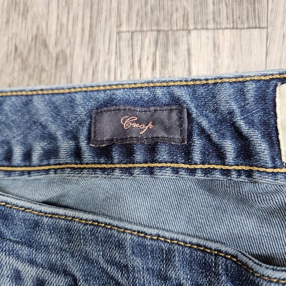 St Johns Bay Jeans Womens 24W Blue Denim Stretch High Rise Straight Leg Cropped - Picture 4 of 14